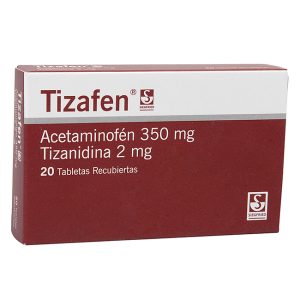 Tizafen Acetaminofén 350mg Tizanidina 2mg