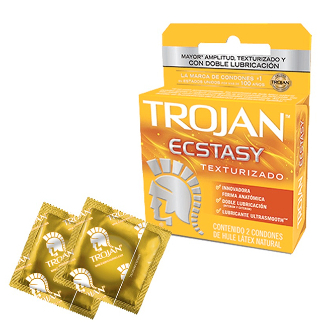 Condones Trojan Ecstasy Texturizado - Imagen 2
