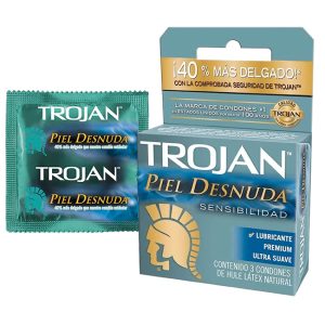 Condones Trojan Piel Desnuda Latex Ultra Delgado