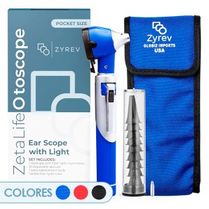 Otoscopio ZetaLife Herramienta para Exámenes de Oídos Colores: Azul, Rojo, Negro
