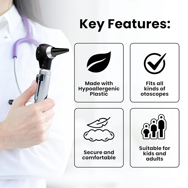 Zyrev ZetaLife Fundas Desechables para Otoscopio Compatibles con Adultos y Niños - Imagen 4