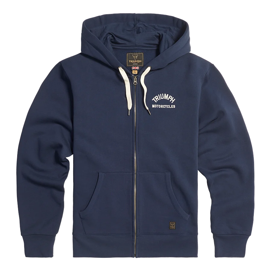 Triumph Sudadera con capucha Dolan con cremallera completa azul - Imagen 2