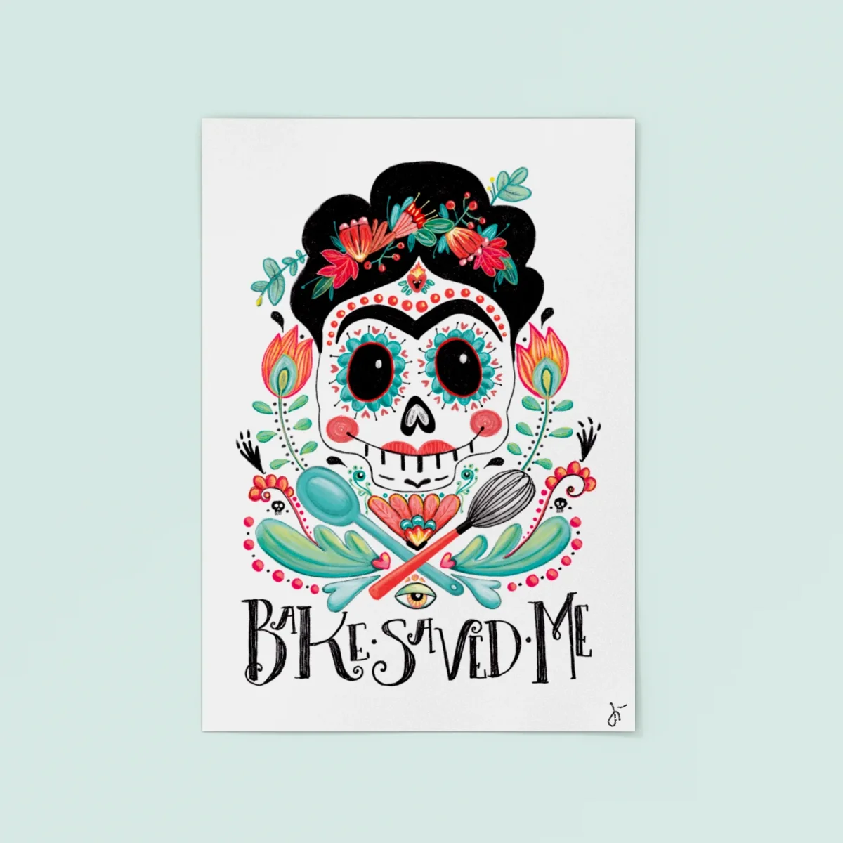Lámina ilustrada por Juanita Pinta - Bake saved me - Imagen 2