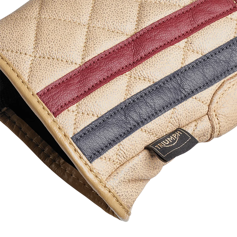 Guantes de Cuero Triumph Sulby Beige - Imagen 4