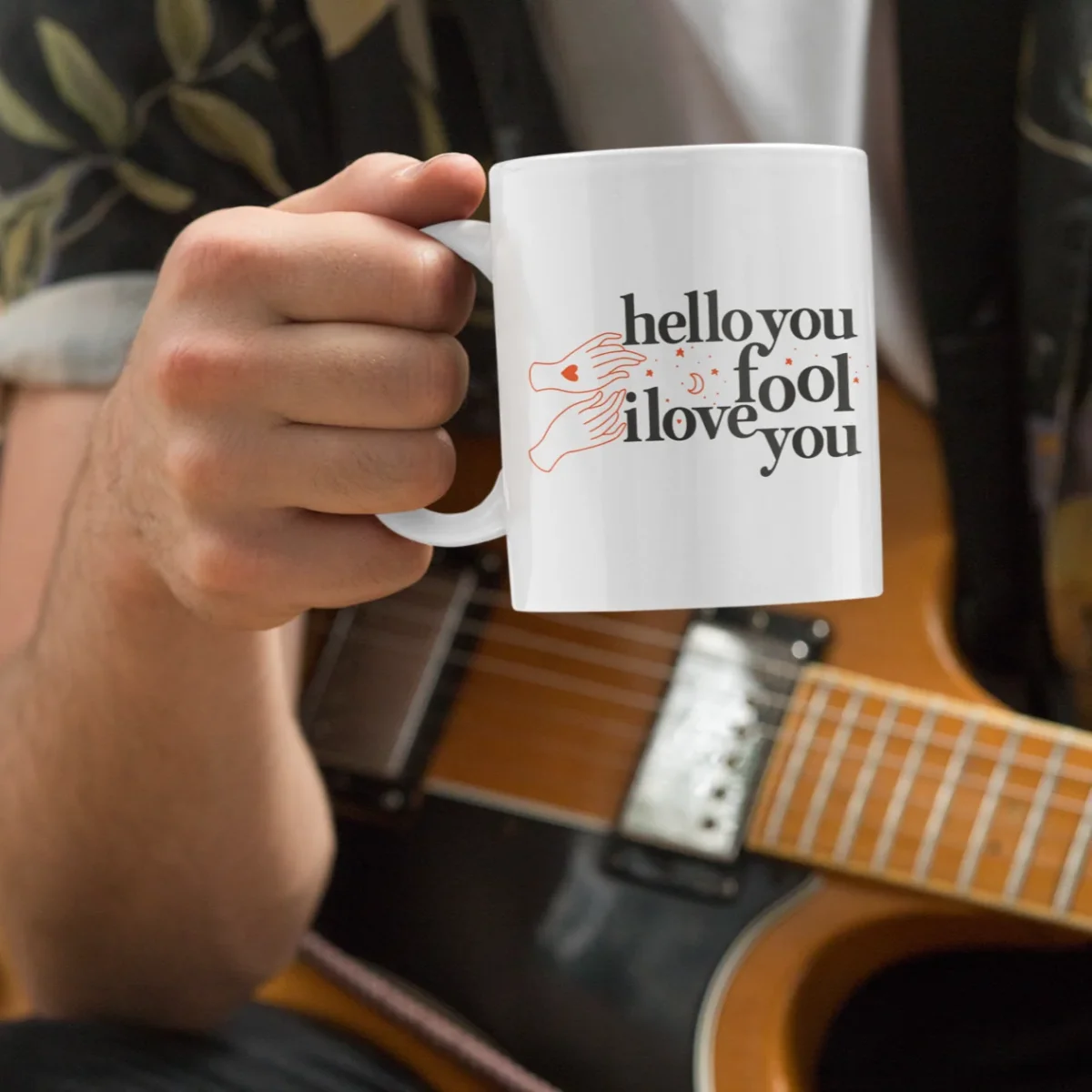 Taza - Hello you fool I love you Negro - Imagen 4