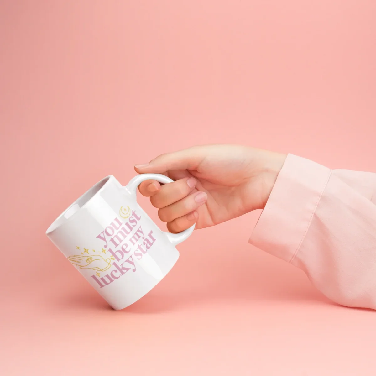 Taza - You must be my lucky star Rosa - Imagen 3