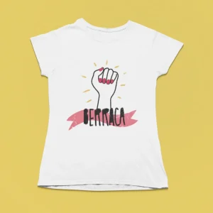 Camiseta de mujer ilustrada por Juanita Pinta- Berraca