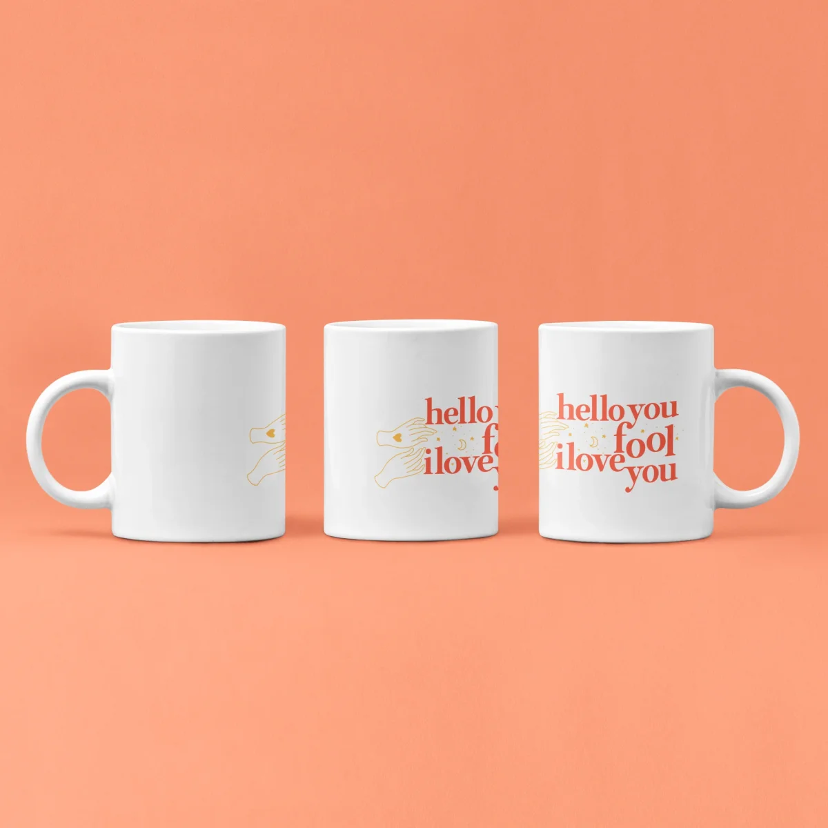 Taza - Hello you fool I love you Rojo - Imagen 3