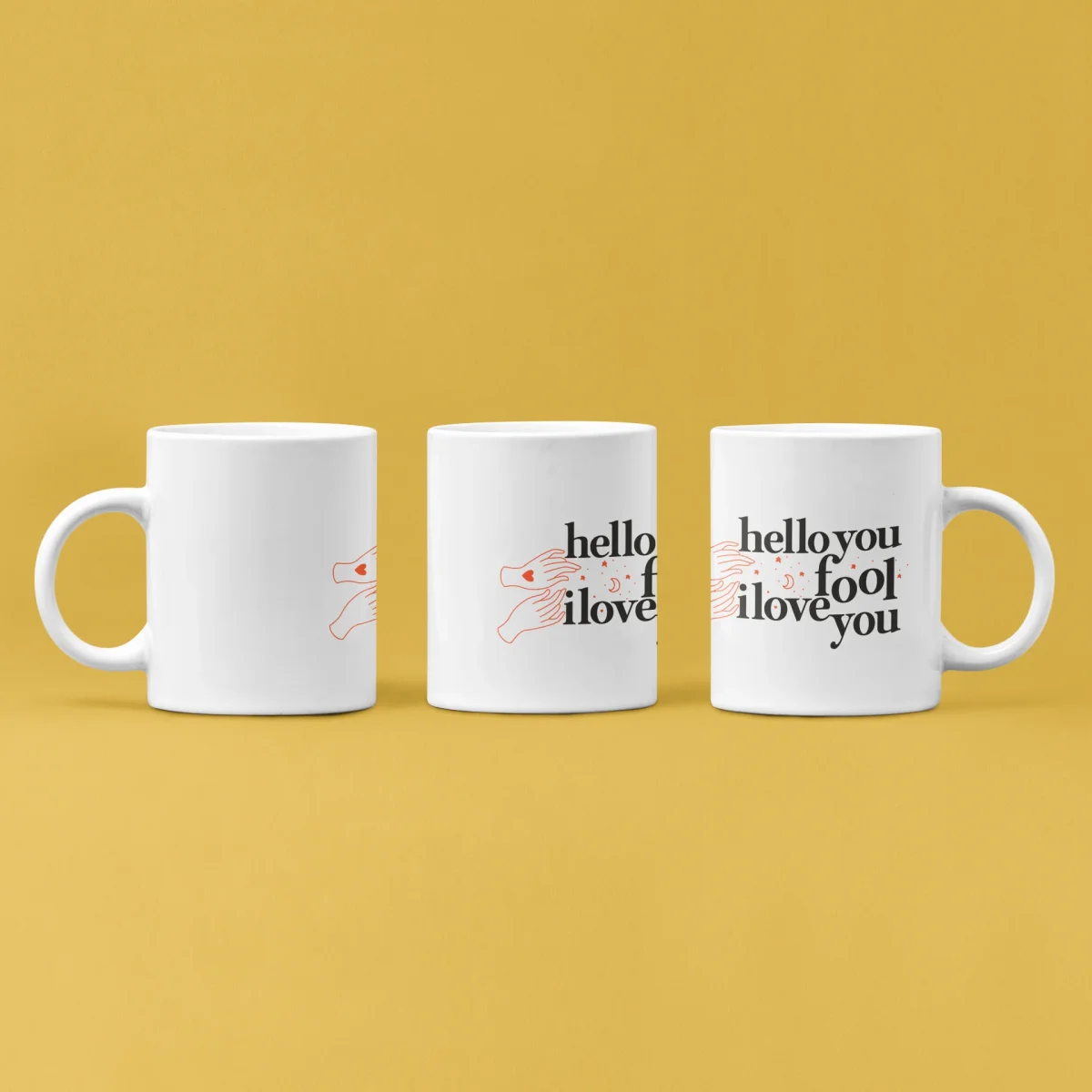 Taza - Hello you fool I love you Negro - Imagen 3