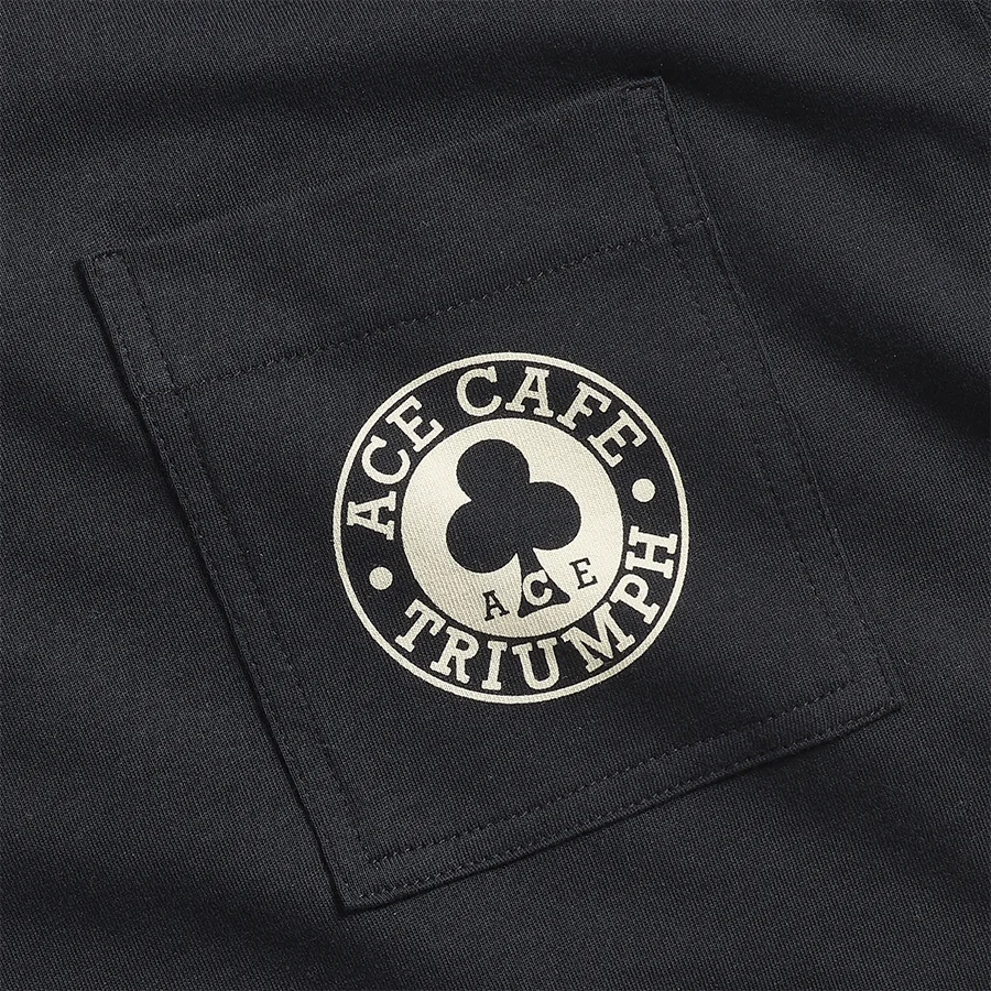 Triumph Camiseta con bolsillo Ace Cafe Negra - Imagen 4