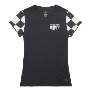 Triumph Camiseta de manga corta con tablero de ajedrez para mujer