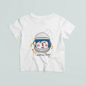 Camiseta para niños ilustrada por Juanita Pinta - Cosmic Boy