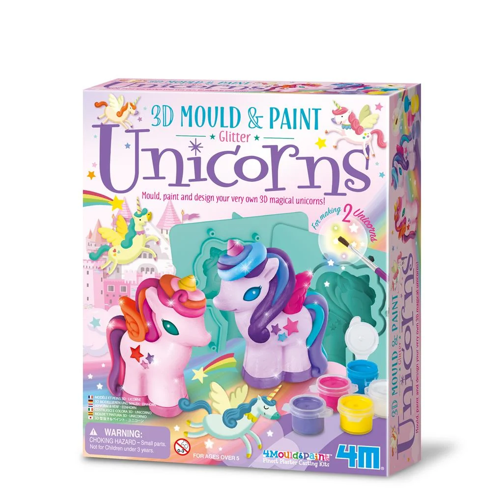 Moldea y pinta: Unicornios en 3D- 4M