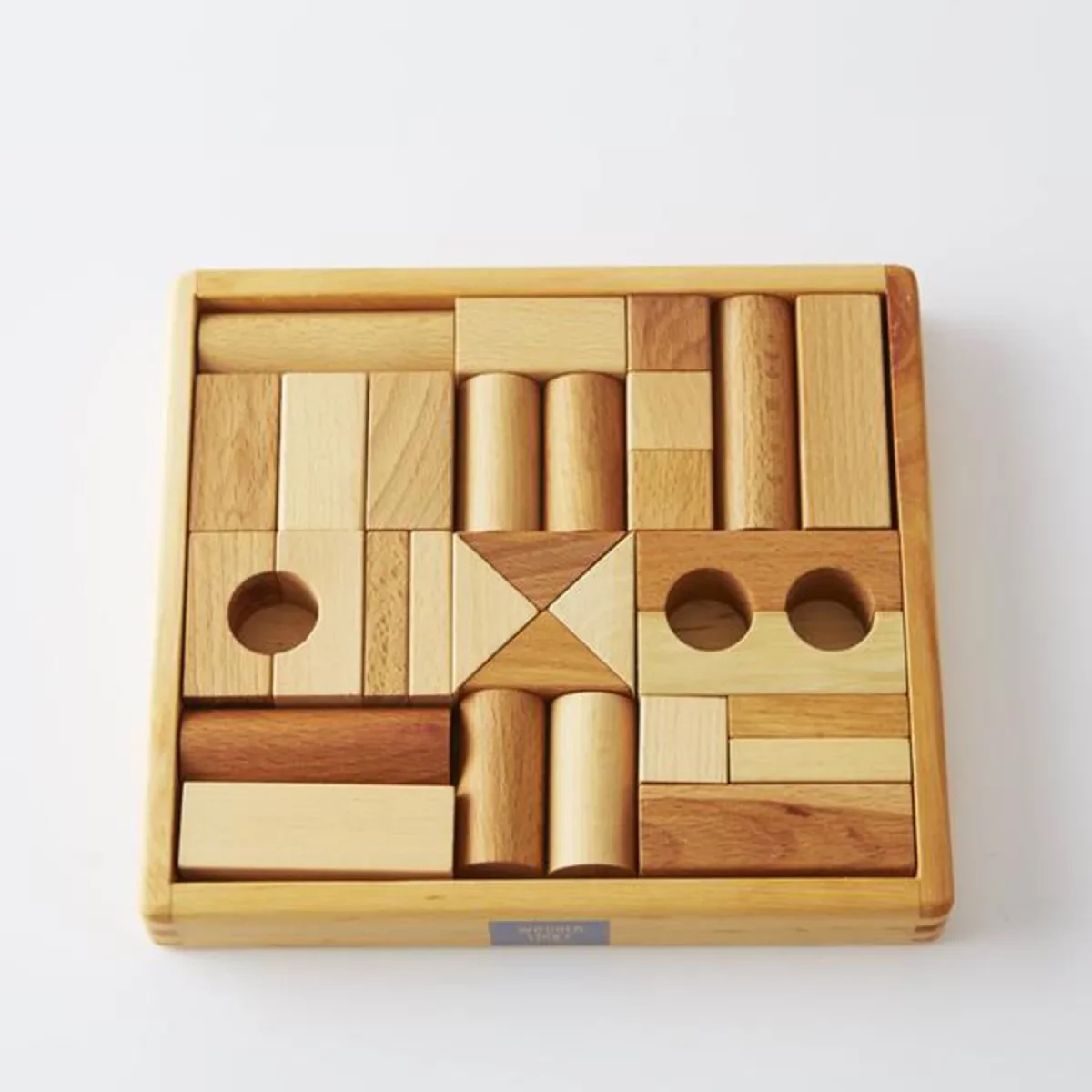 30 bloques de madera natural - Imagen 2