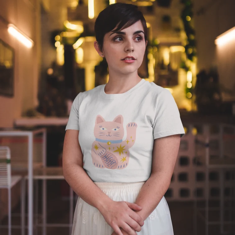 Camiseta de mujer - Gato de la suerte - Imagen 3