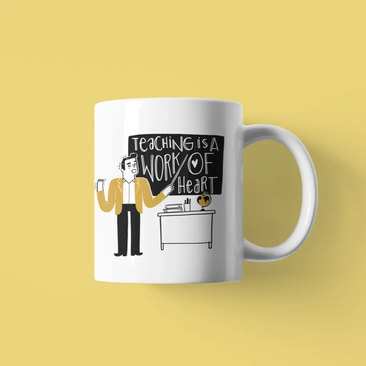 Taza para Profesor - Teaching is a work of the heart - Imagen 2